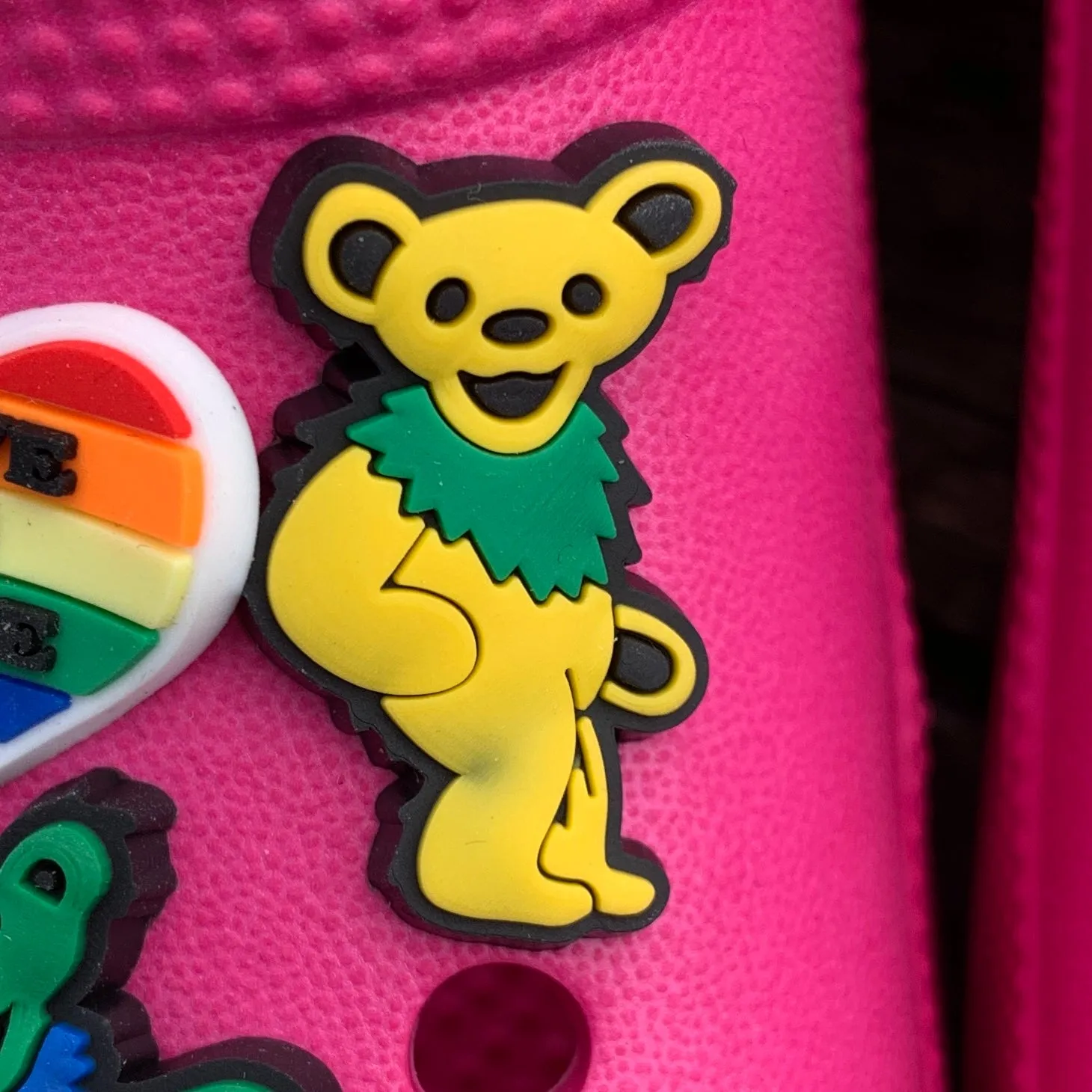 SHOE CHARMS - YELLOW GRATEFUL DEAD DANCING BEAR