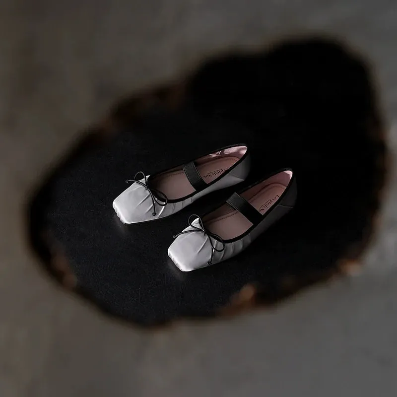 Silk Satin Ballet Flats