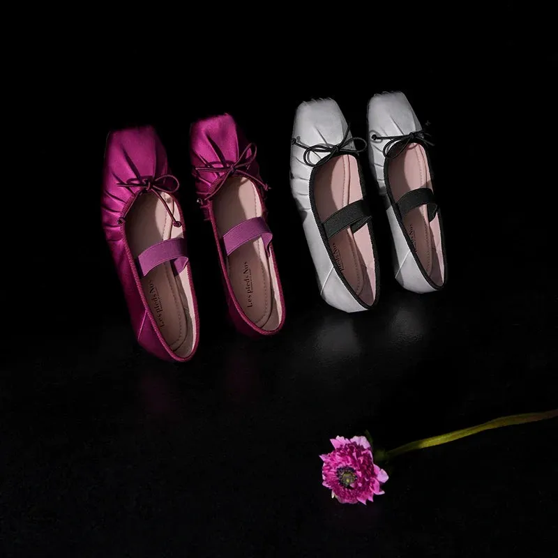 Silk Satin Ballet Flats