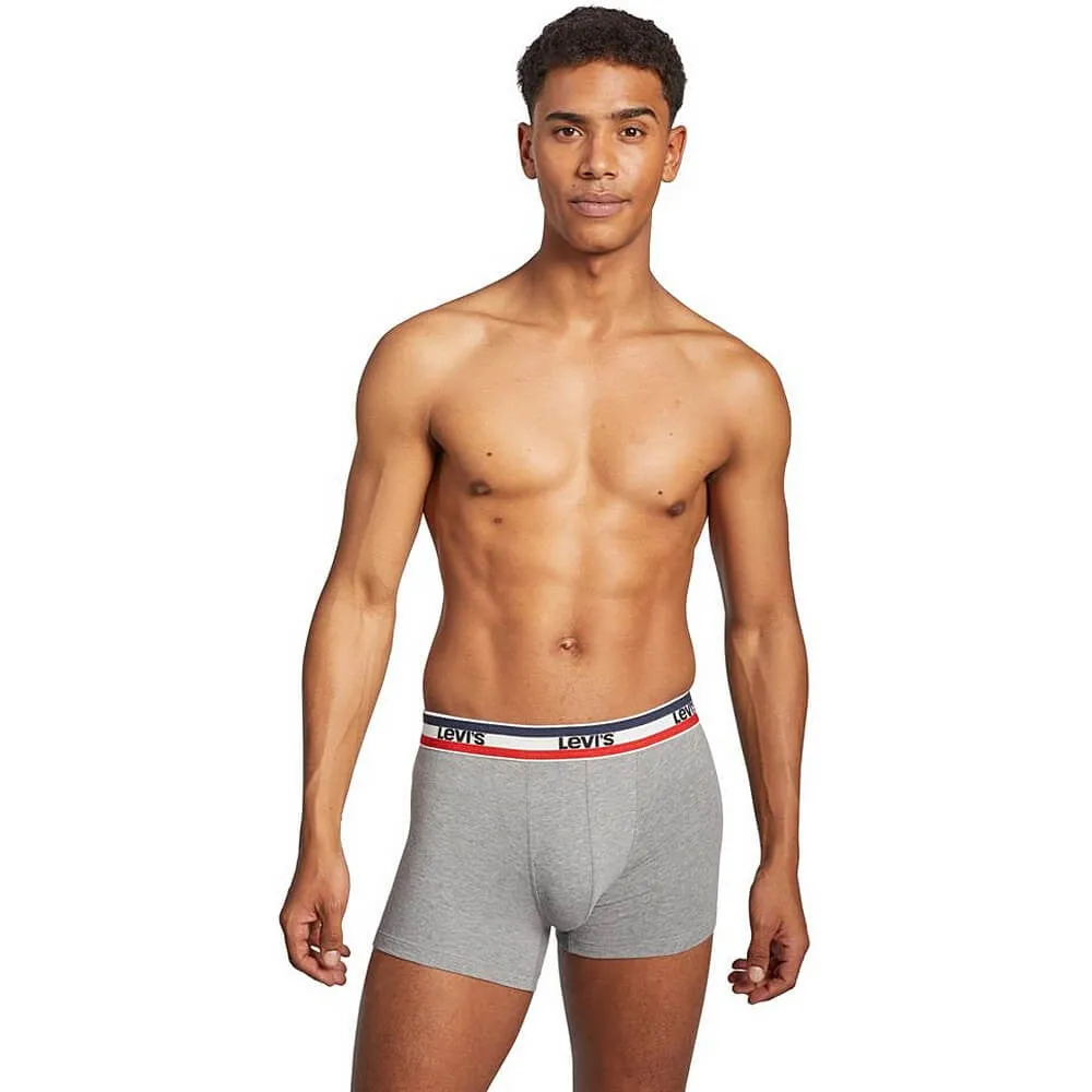 Súprava 3 kusov boxeriek Levi's® Giftbox Iconic Cotton Wb Boxer Brief 3P tmavomodré/šedé