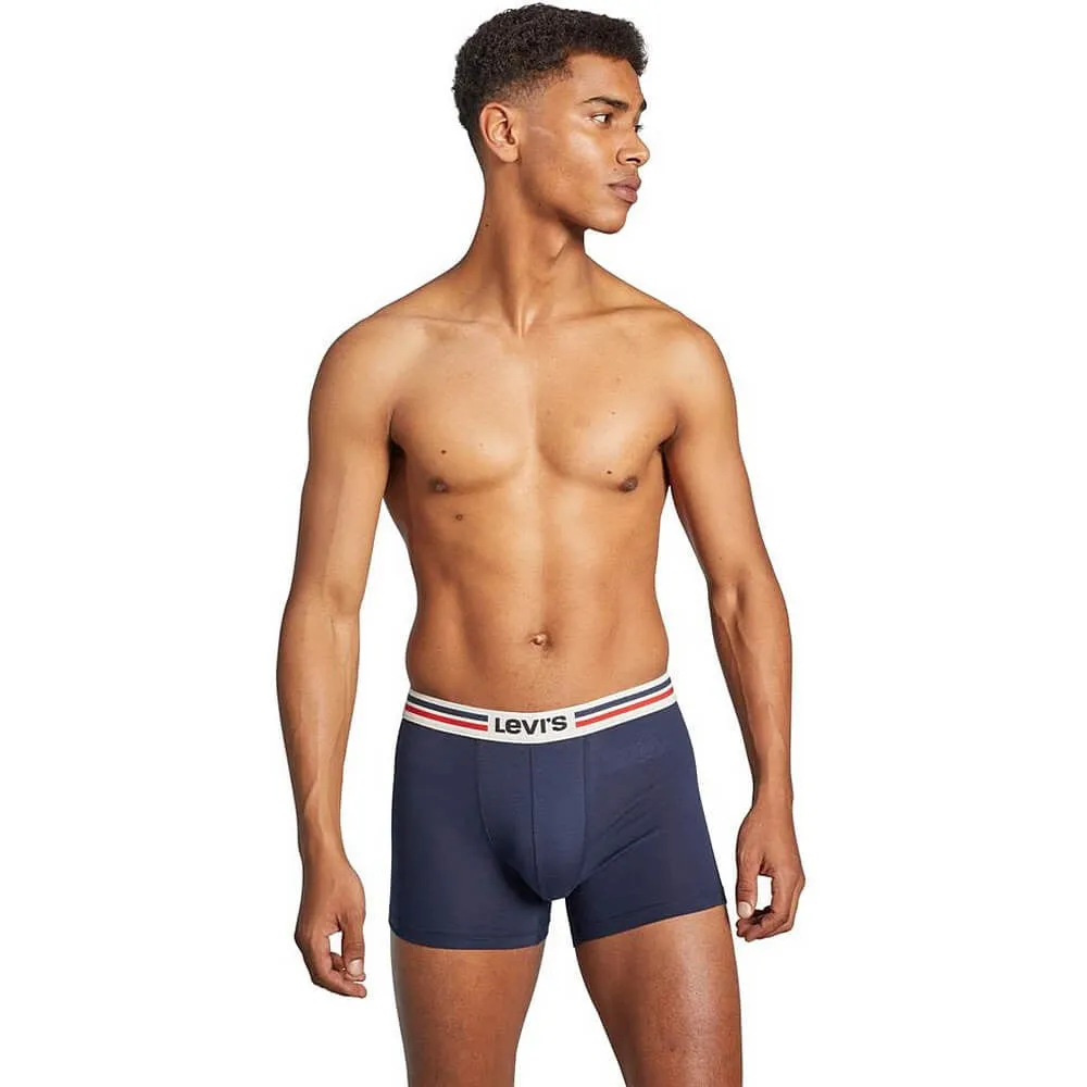 Súprava 3 kusov boxeriek Levi's® Giftbox Iconic Cotton Wb Boxer Brief 3P tmavomodré/šedé