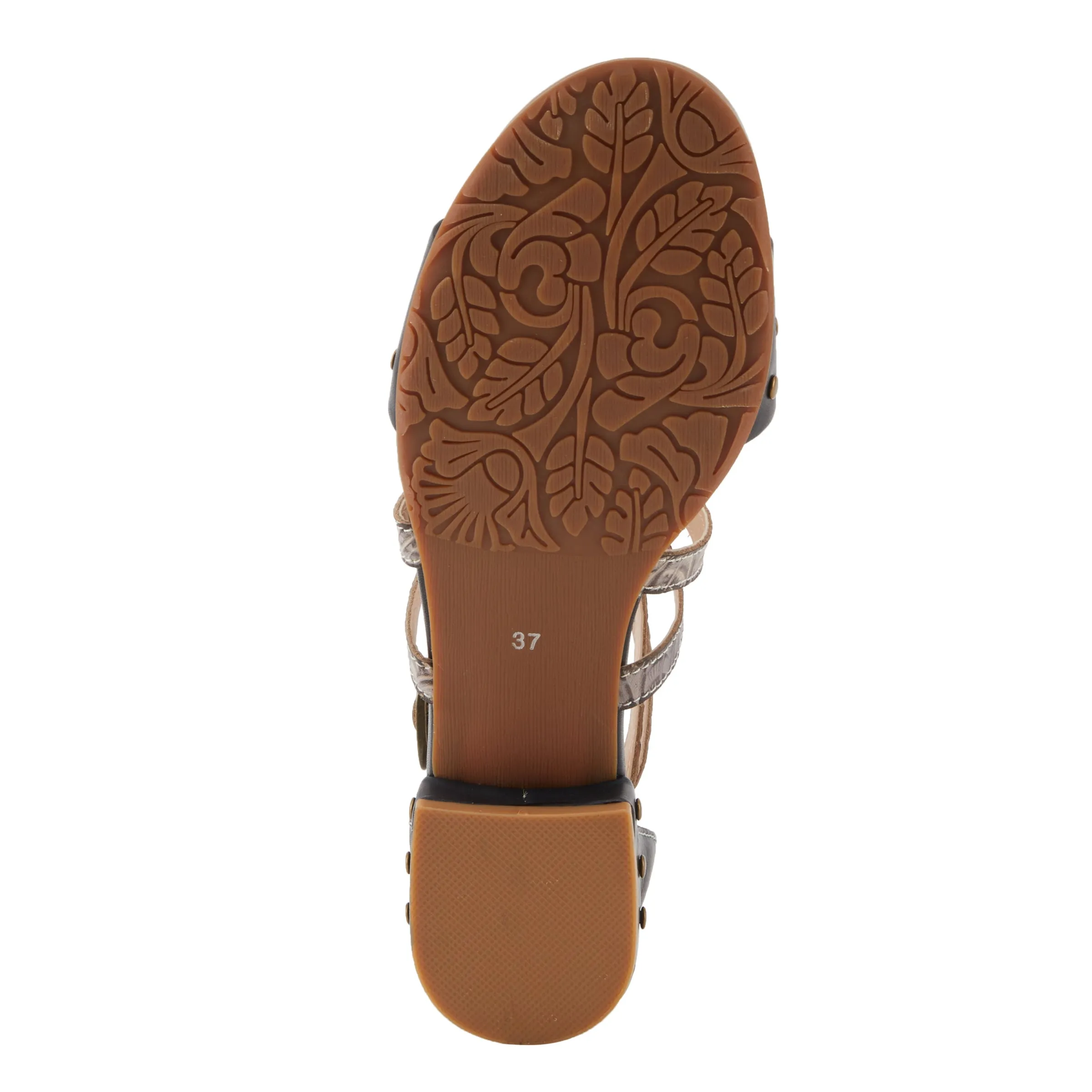 Spring Step Shoes  L'Artiste Carys Sandals Women’s Leather Black 1" Heel