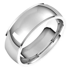 Sterling Silver 7 mm Comfort Fit Edge Band Size 11