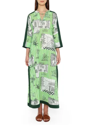 Studio Kaftan Dress | Pistachio Stripe Studio
