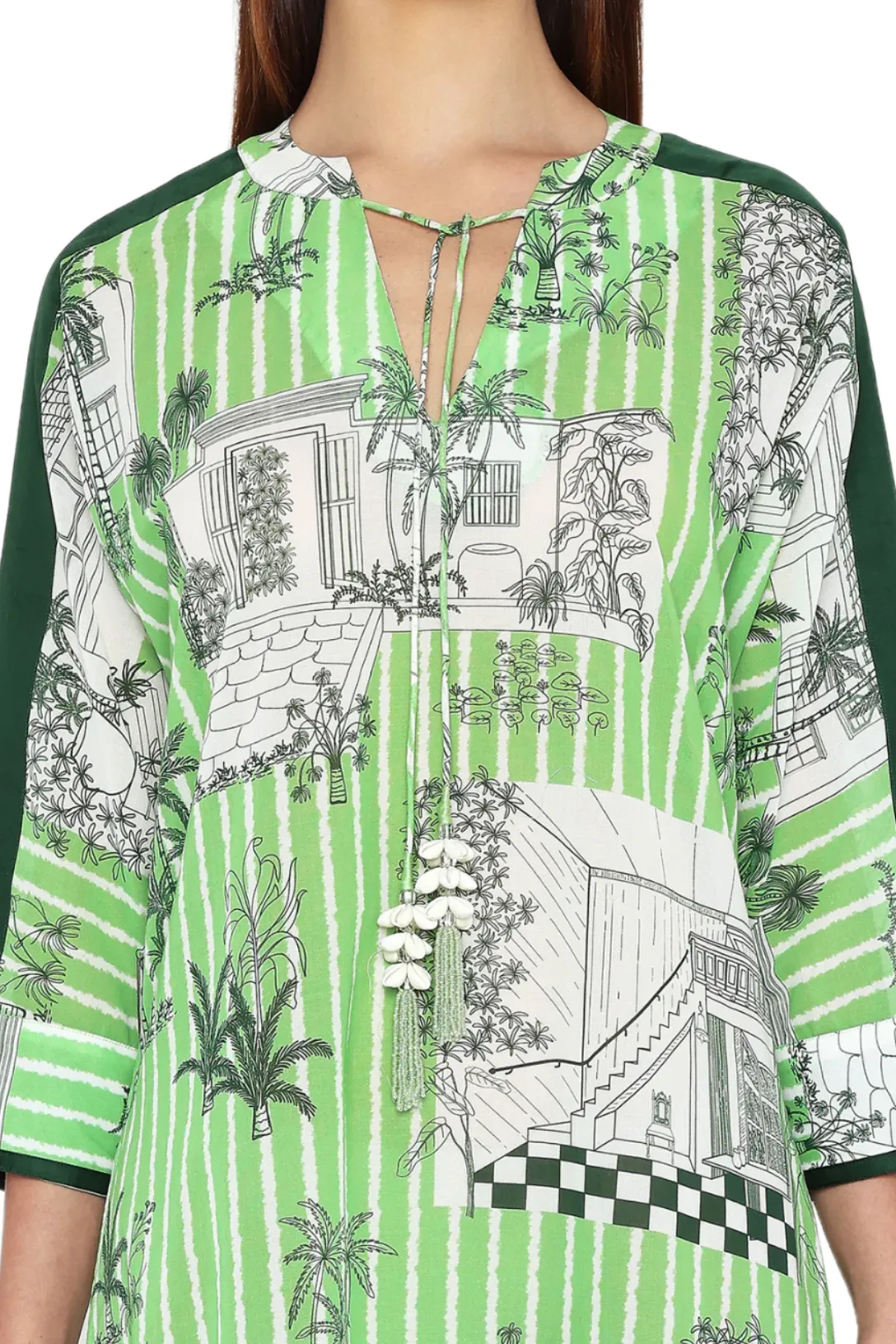 Studio Kaftan Dress | Pistachio Stripe Studio