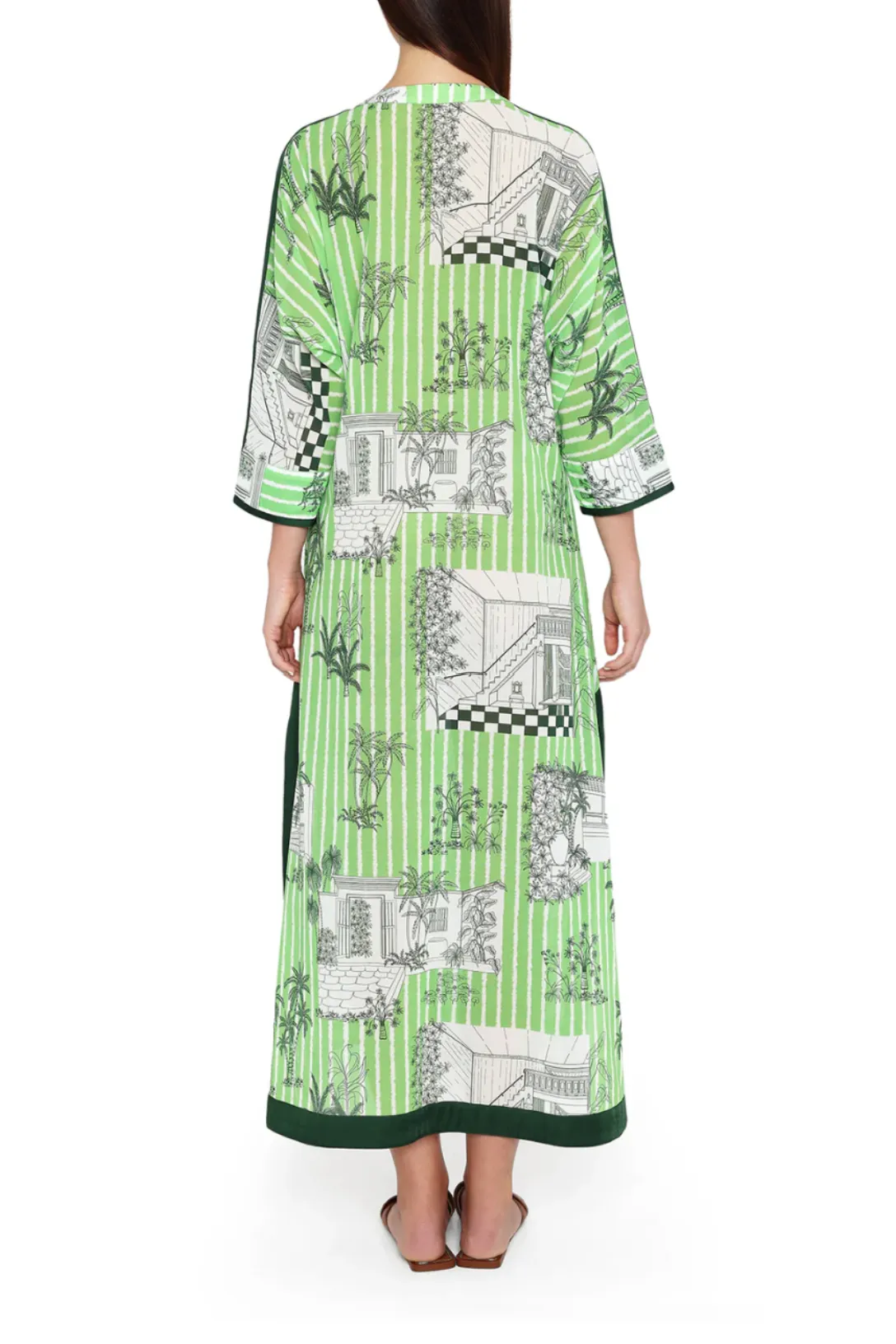 Studio Kaftan Dress | Pistachio Stripe Studio