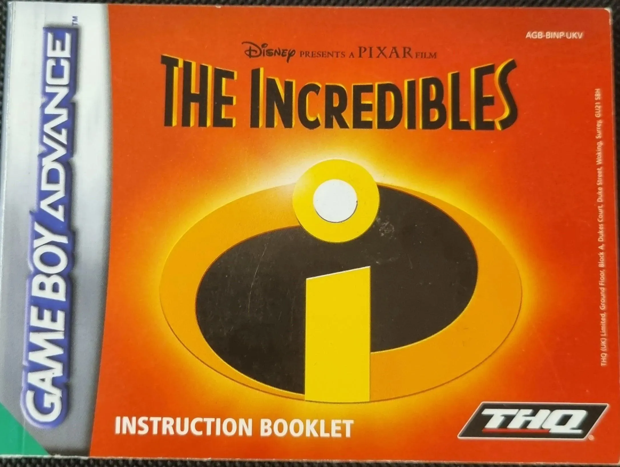 The Incredibles manual (UKV)