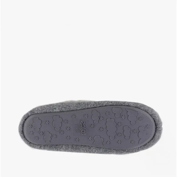 Totes Toasties FELT Womens Moccasin Slippers Grey