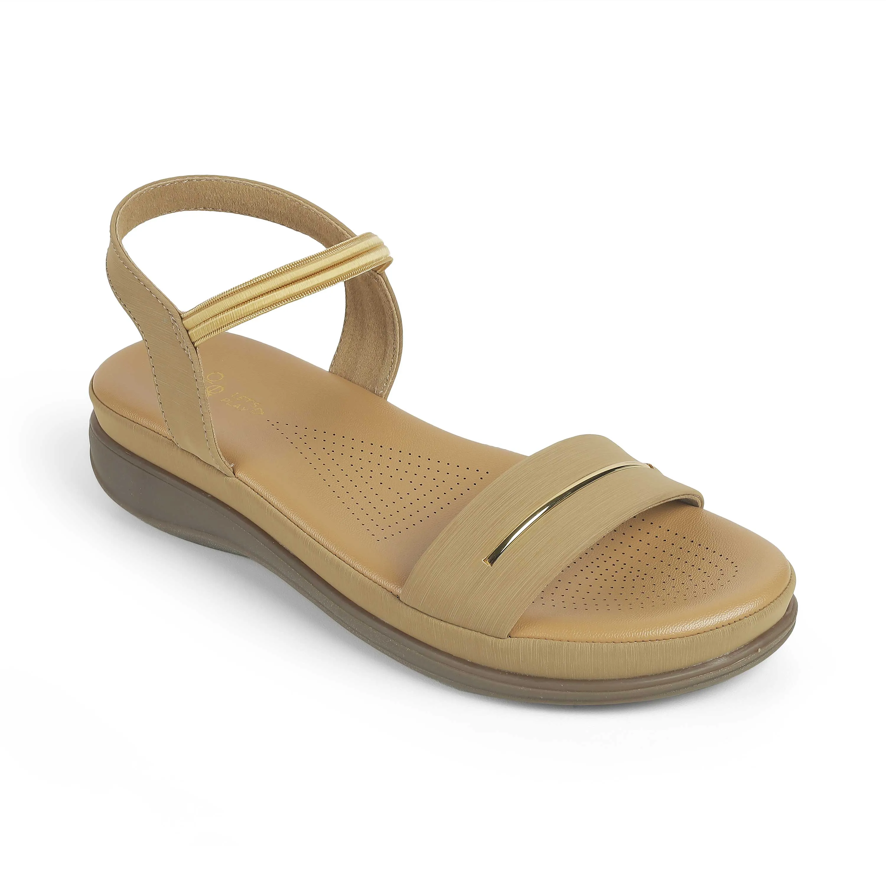 Tresmode Ajio Beige Women's Casual Platform Flats