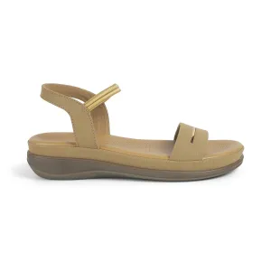 Tresmode Ajio Beige Women's Casual Platform Flats