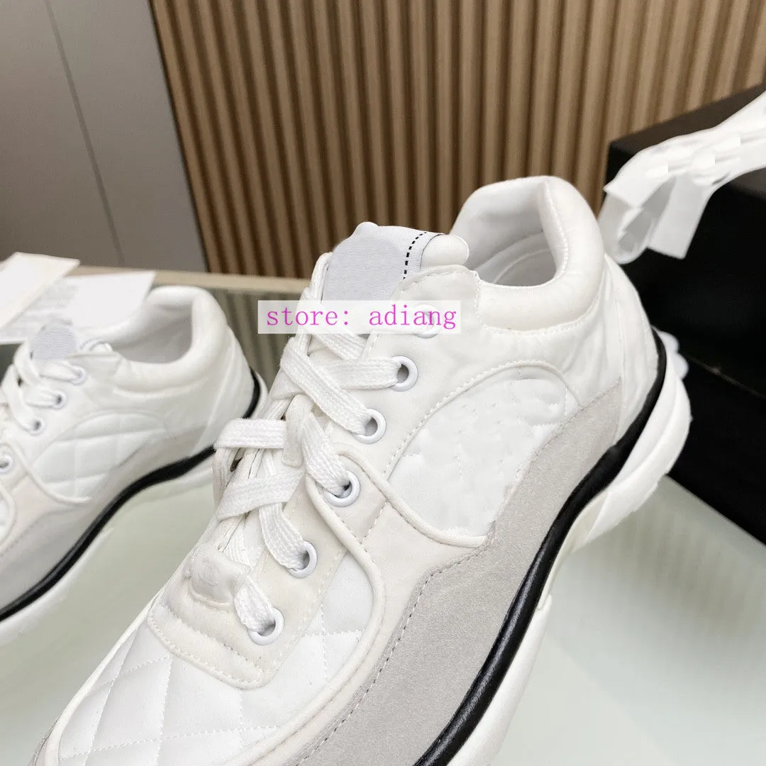 tweed & chamois lace up casual shoes fashion flats women 2023 35-40 high quality