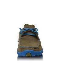 Twisted X Womens Driving Moc Bomber Neon Blue Lace Up Boot
