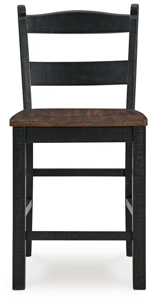 Valebeck Counter Height Dining Table and 4 Barstools with Storage