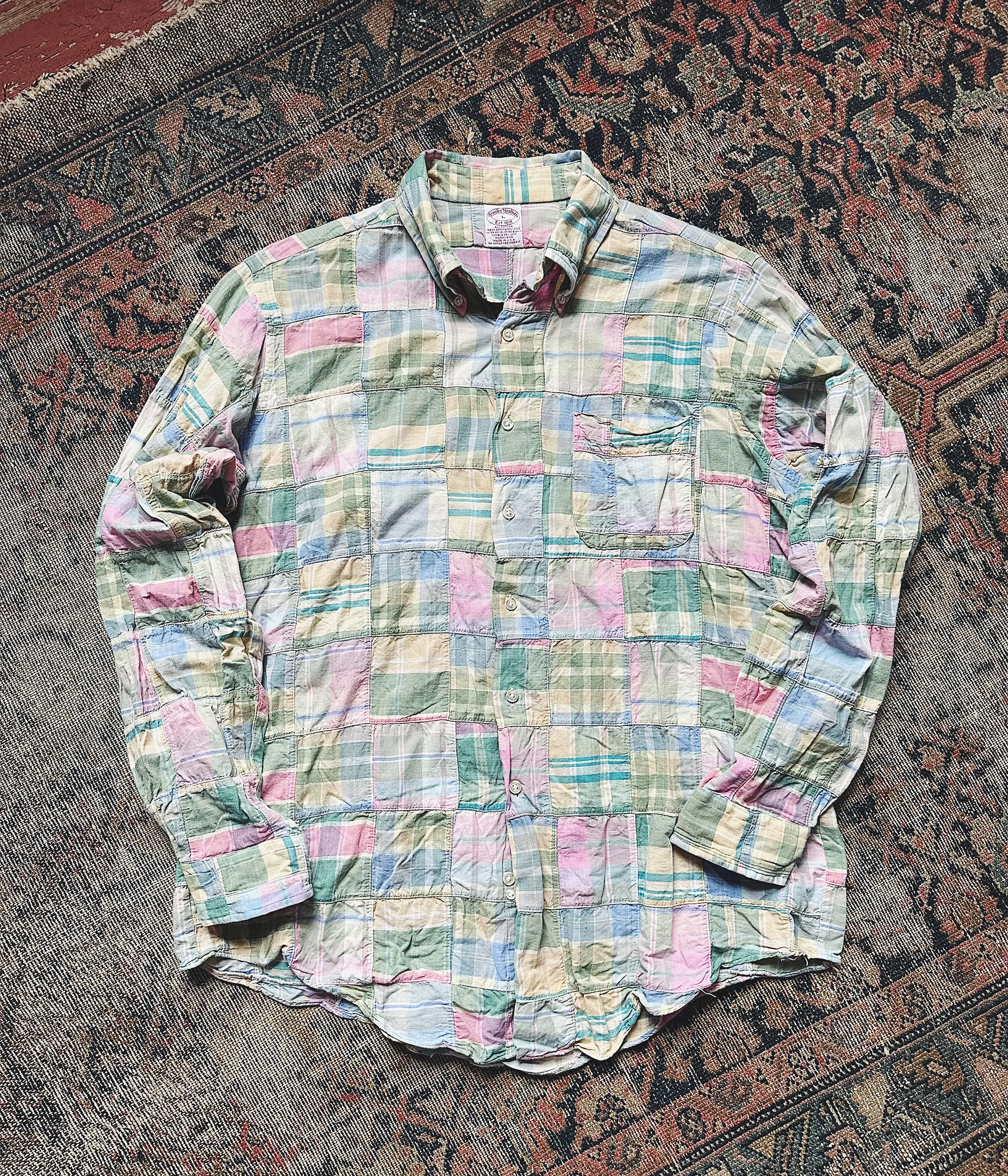 Vintage Brooks Brothers Patch Madras Shirt