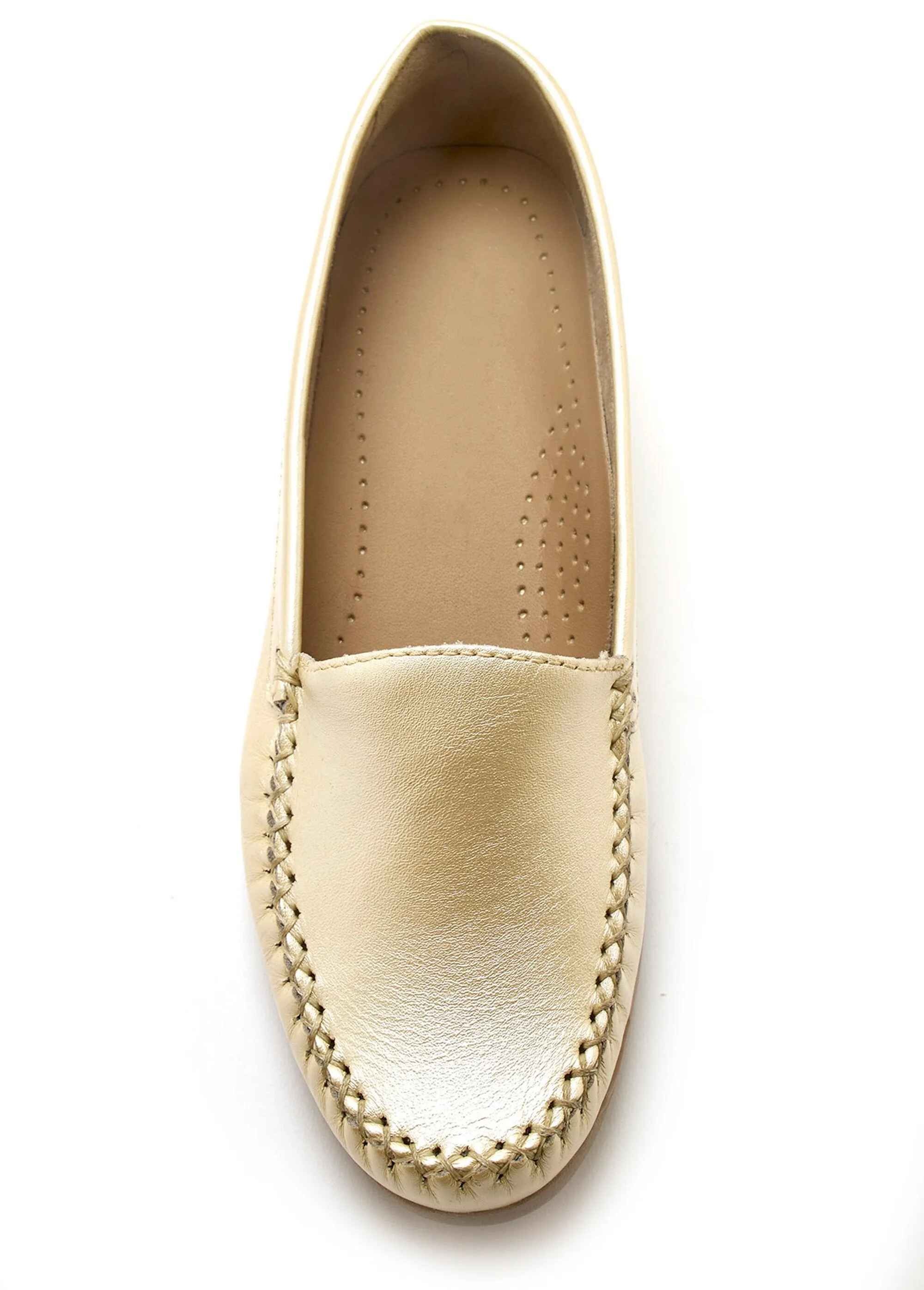 Wide width leather moccasins