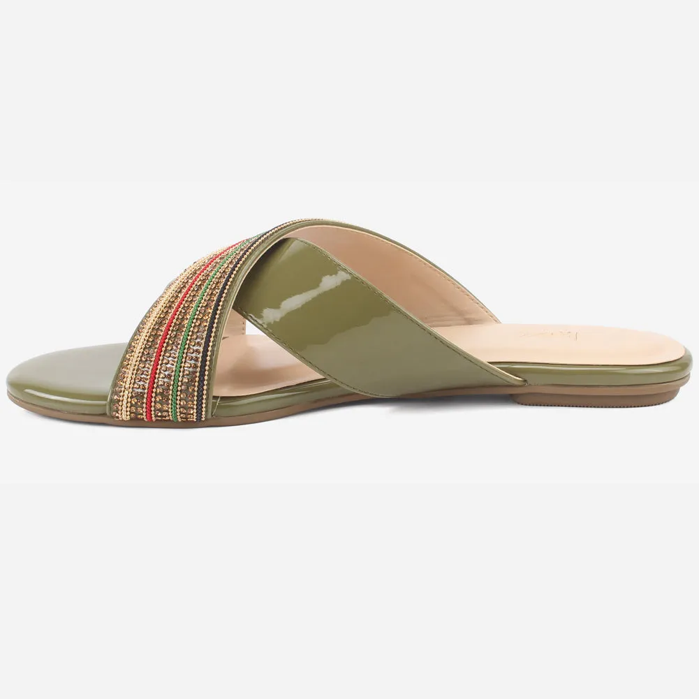 Women "BRIGITTA" Casual Flat Slippers