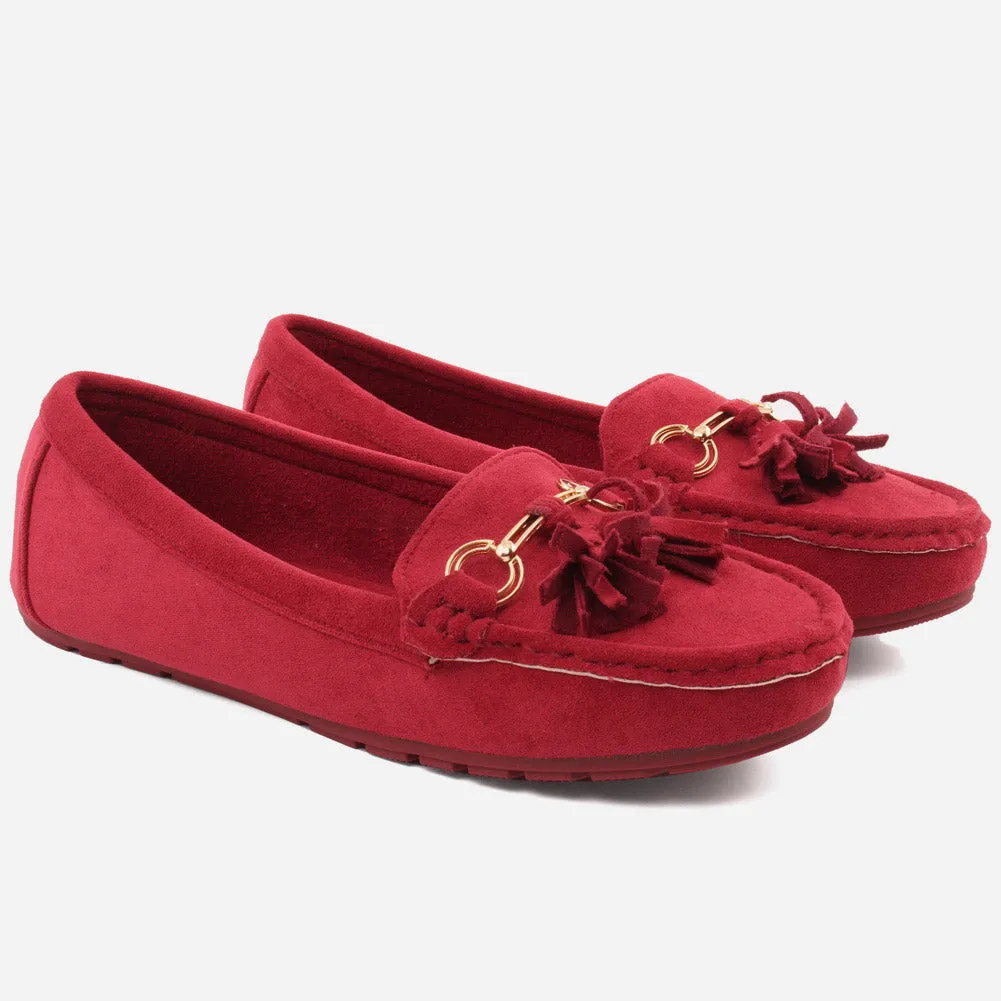 WOMEN "LEA" COMFORT SUEDE MOCCASINS