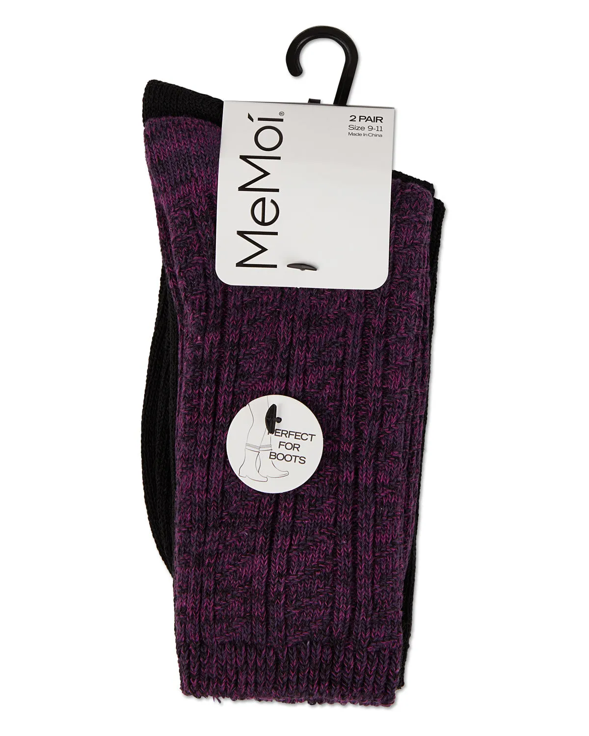 Women's 2 Pair Pack Waterfall Crew Socks