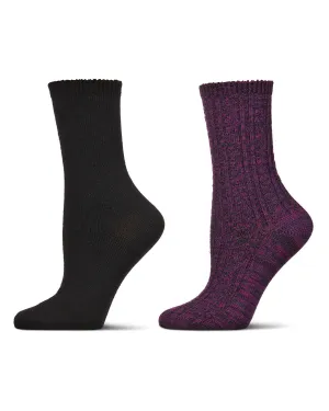 Women's 2 Pair Pack Waterfall Crew Socks