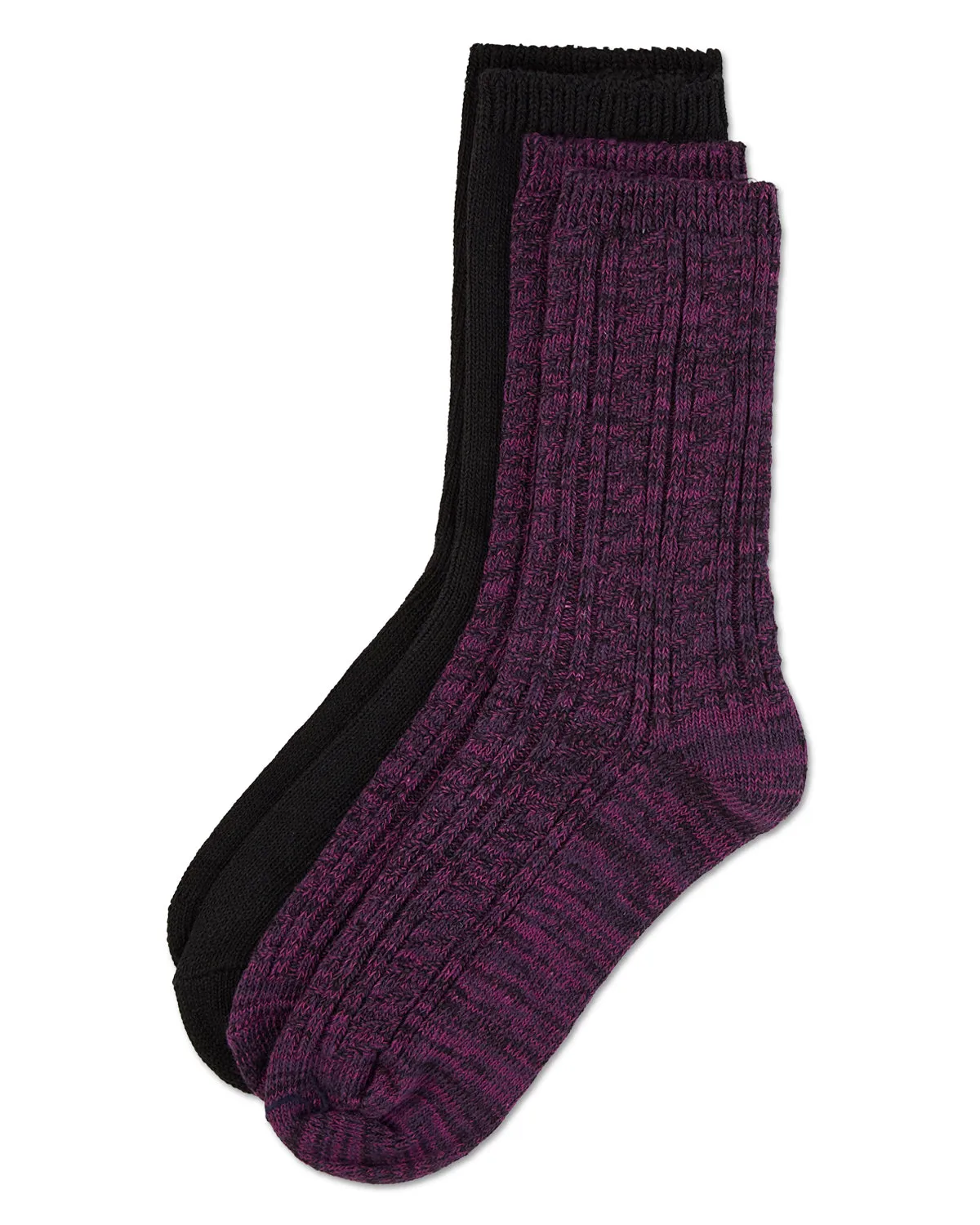 Women's 2 Pair Pack Waterfall Crew Socks