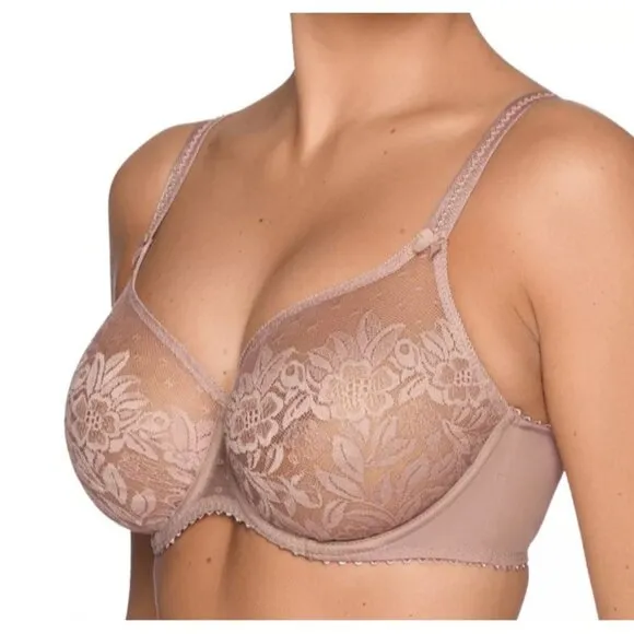 Womens Prima Donna Divine 0162650 Seamless Lace Underwire Bra UK Size 32G Beige