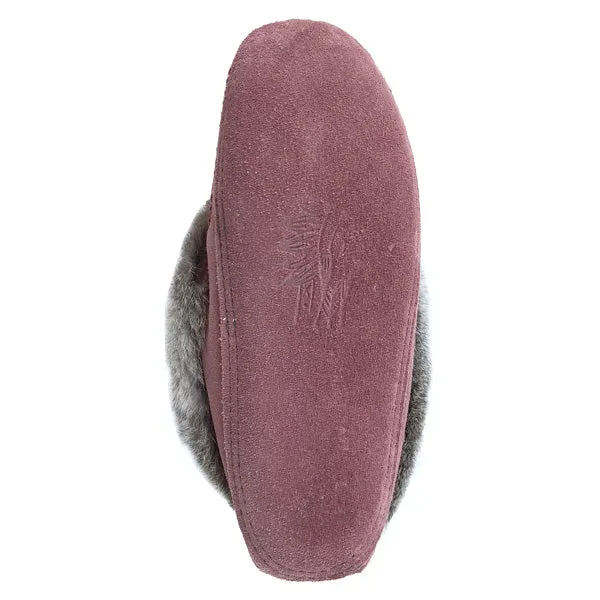 Women's Rabbit Fur Thunderbird Beaded Moccasins
