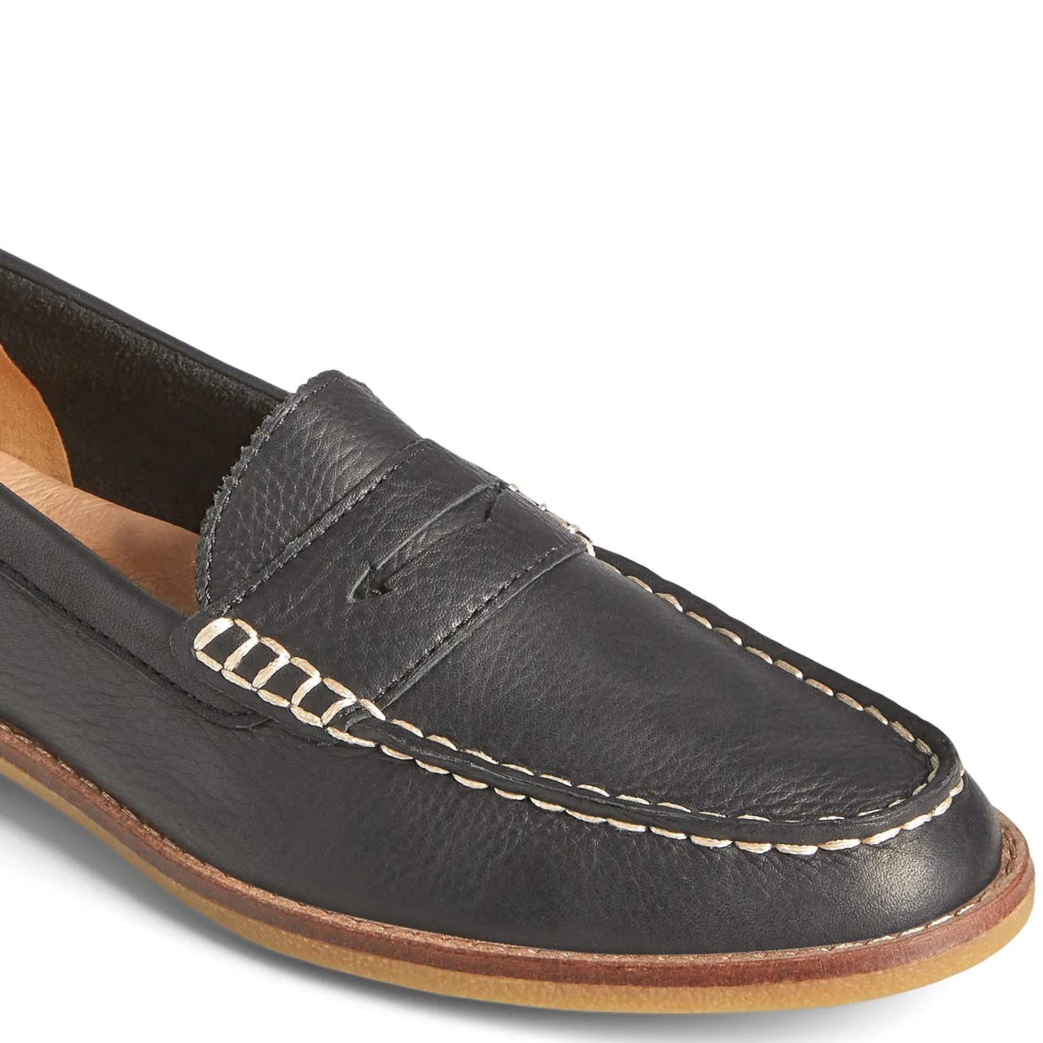Women's Seaport Penny Leather Casual Loafers - Black (L139339570)