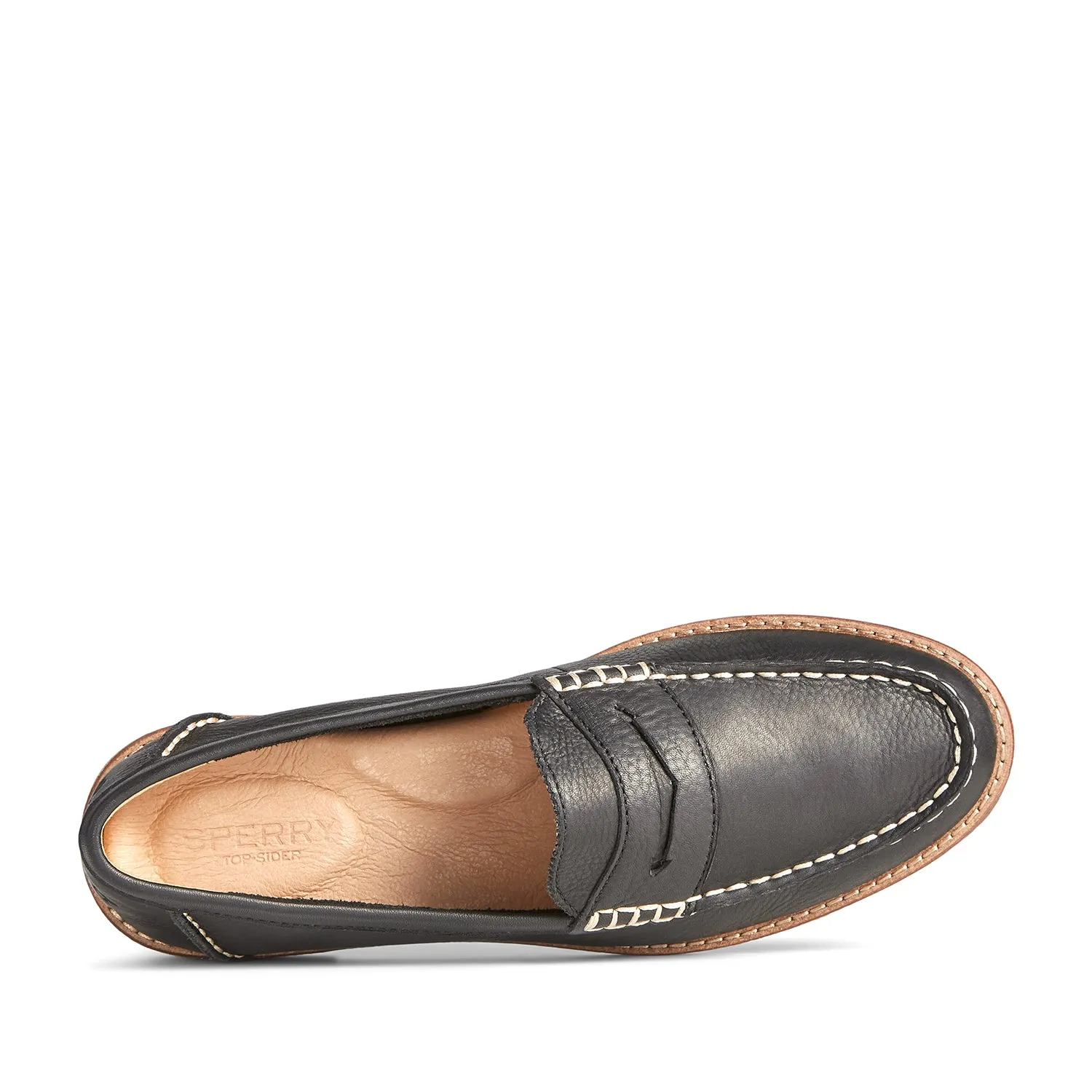 Women's Seaport Penny Leather Casual Loafers - Black (L139339570)