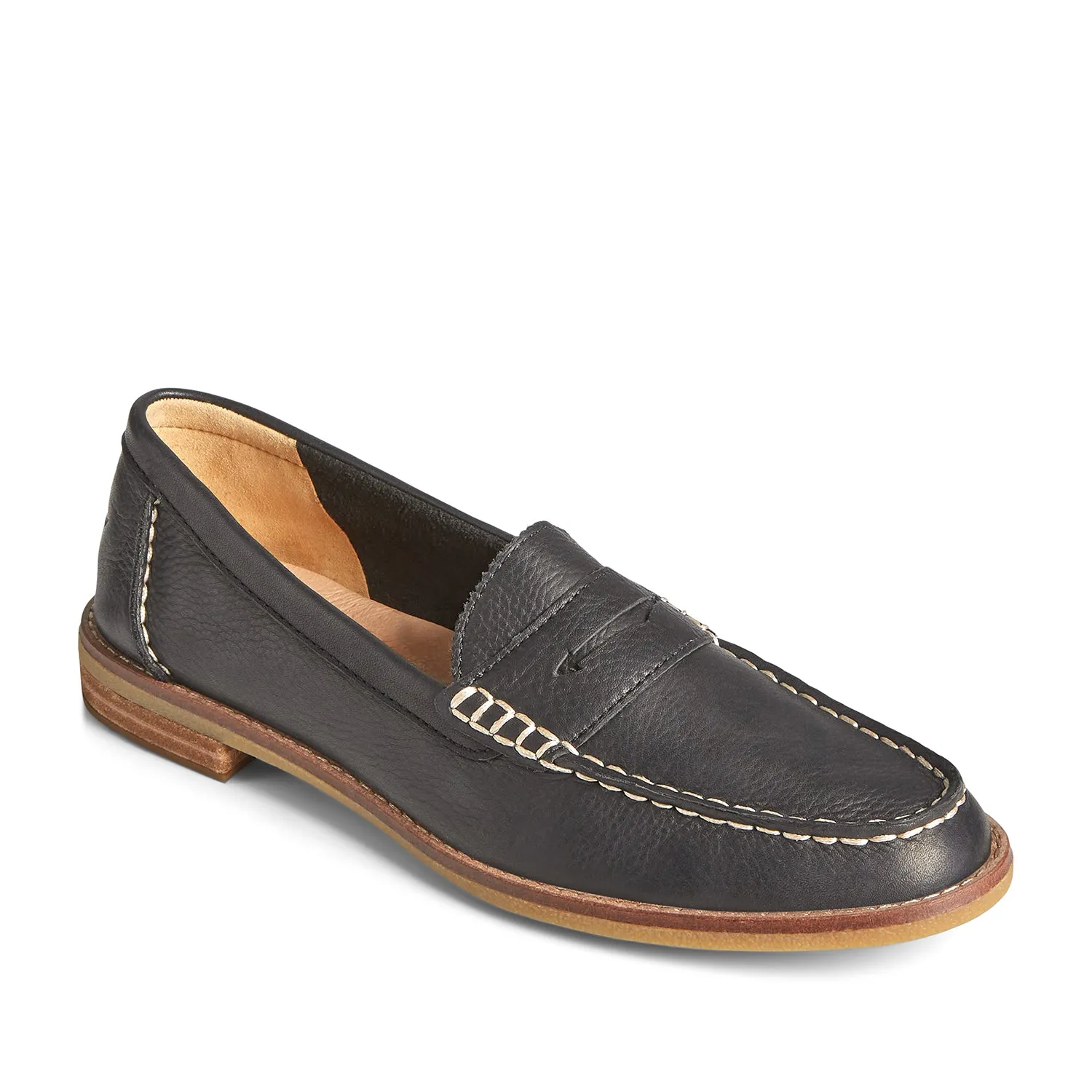 Women's Seaport Penny Leather Casual Loafers - Black (L139339570)