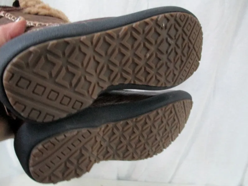 Womens WANTED OKEMO Sherpa Mukluk Vegan Lined Winter Boot BROWN 8