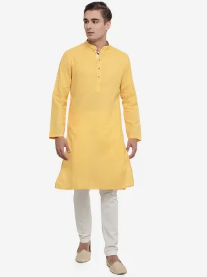 Yellow Solid Kurta | Azania