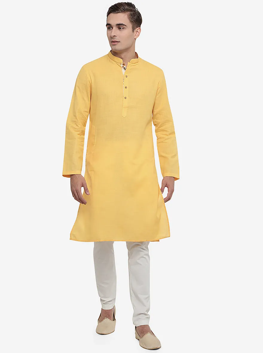 Yellow Solid Kurta | Azania