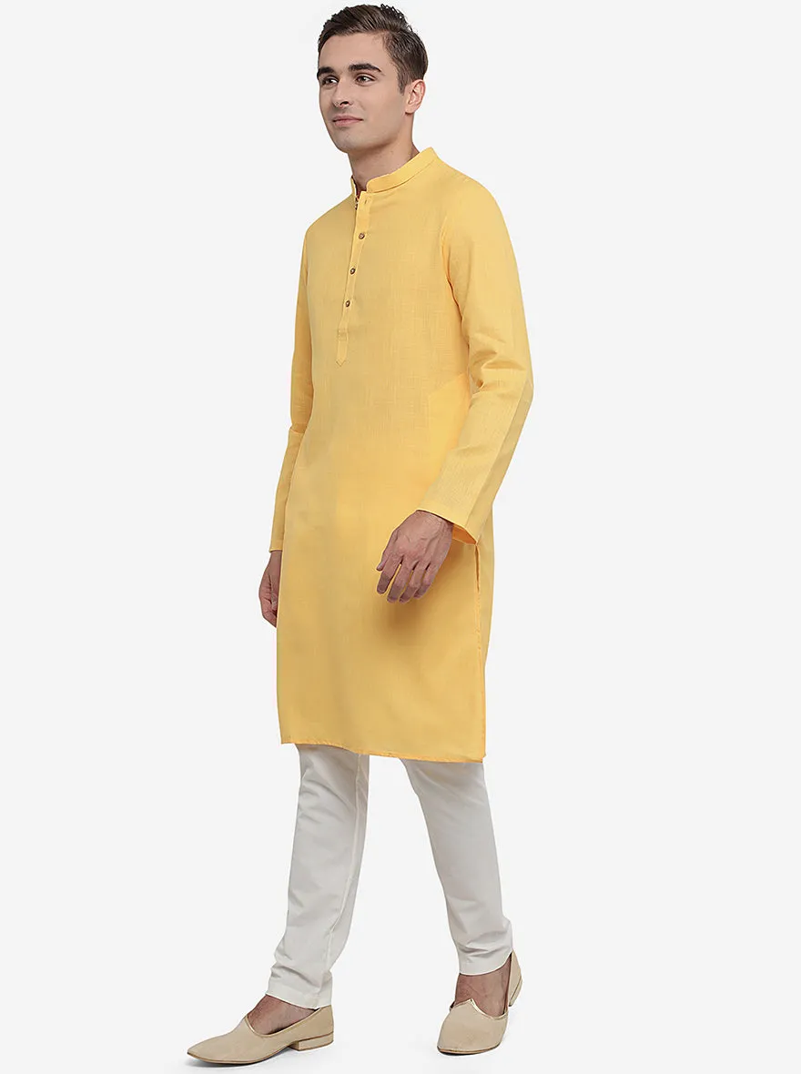 Yellow Solid Kurta | Azania