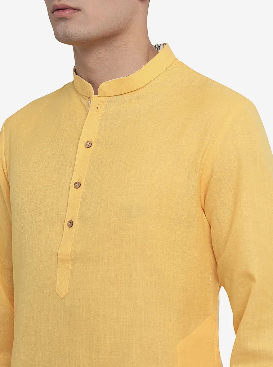 Yellow Solid Kurta | Azania