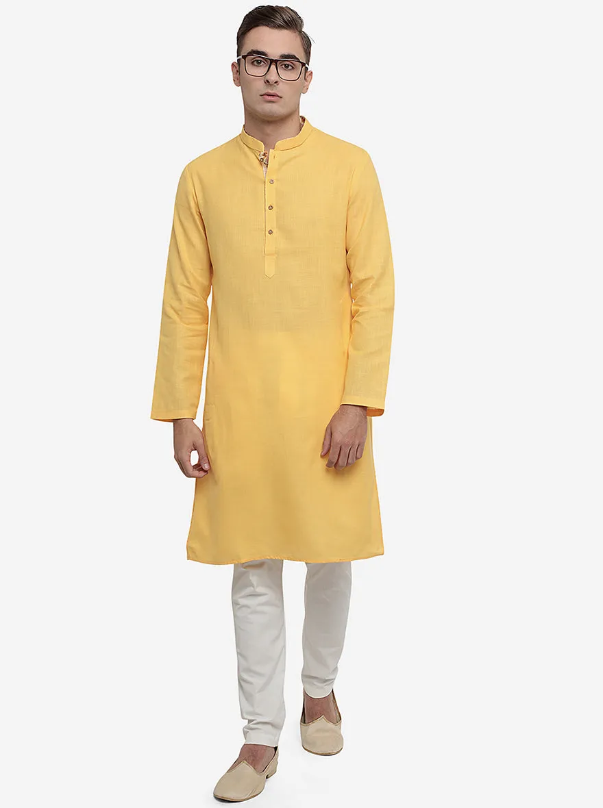 Yellow Solid Kurta | Azania