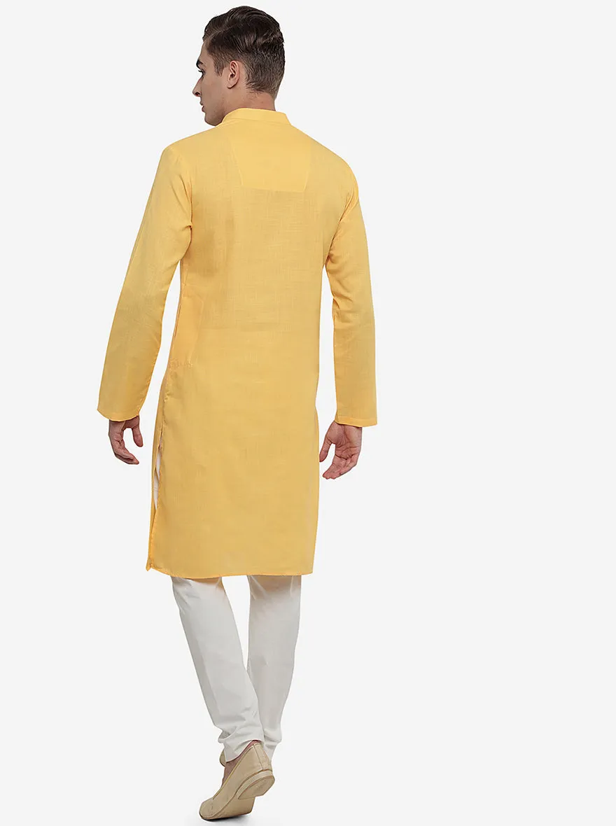 Yellow Solid Kurta | Azania